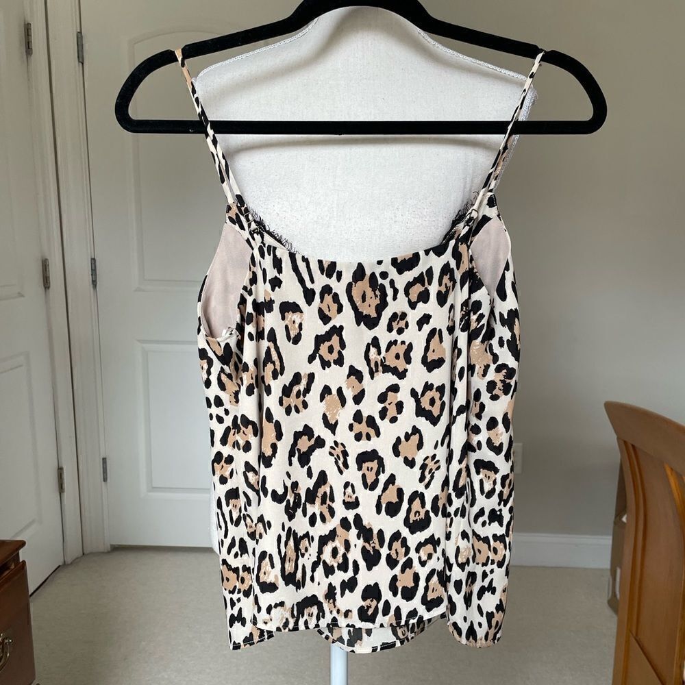 Socialite Leopard Print Lace Trim Camisole - Picture 4 of 5